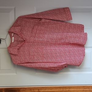 Liz Claiborne, Woman's Petite, Sz M, Red & White 2 Sz Circles,2 Pockets